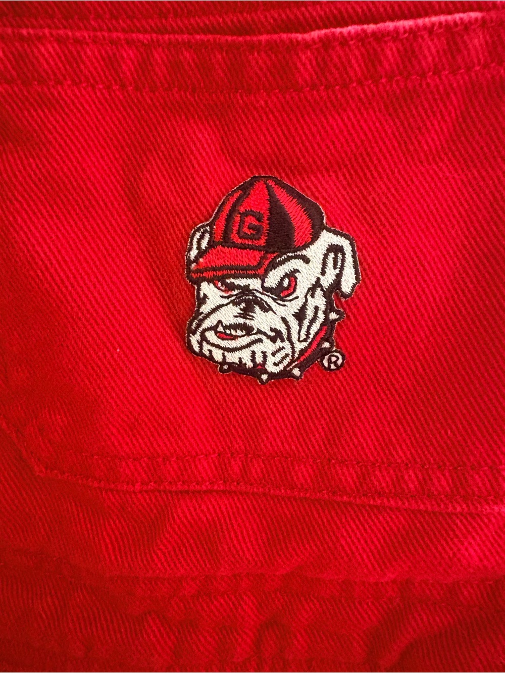UGA Red Kids' Overalls Shortalls - Picture 2 of 3